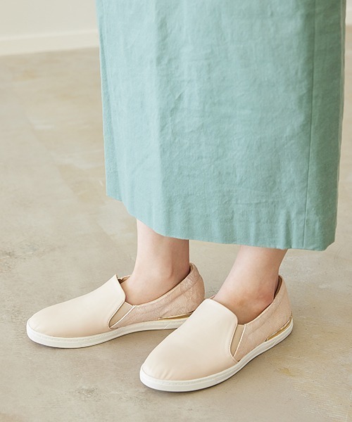 レースコンビスリッポンスニーカー 211 300 Jelly Beans ジェリービーンズ スリッポン シューズ Jelly Beans ジェリービーンズ のファッション