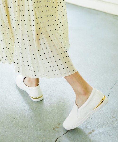 レースコンビスリッポンスニーカー 211 300 Jelly Beans ジェリービーンズ スリッポン シューズ Jelly Beans ジェリービーンズ のファッション