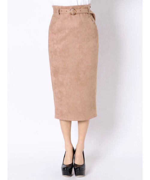 RESEXXY（リゼクシー）の「細ベルトデザインペンシルスカート（スカート・レディース・ベージュ/ブラウン/ピンク・FREE）」の12枚目の写真