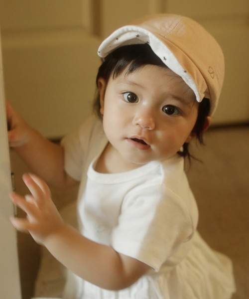 D.fesense（ディーフェセンス）の「ベビーキャップ（キャップ・キッズ・ミント/ピンクベージュ・FREE）」の5枚目の写真