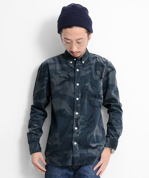 URBAN RESEARCH（アーバンリサーチ）の「UR 迷彩起毛ボタンダウンシャツシャツ（シャツ/ブラウス・メンズ・カーキ/ネイビー・MEDIUM/LARGE）」の11枚目の写真