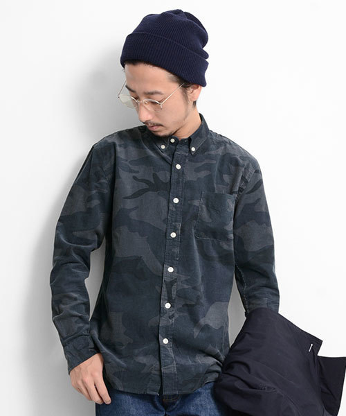 URBAN RESEARCH（アーバンリサーチ）の「UR 迷彩起毛ボタンダウンシャツシャツ（シャツ/ブラウス・メンズ・カーキ/ネイビー・MEDIUM/LARGE）」の6枚目の写真