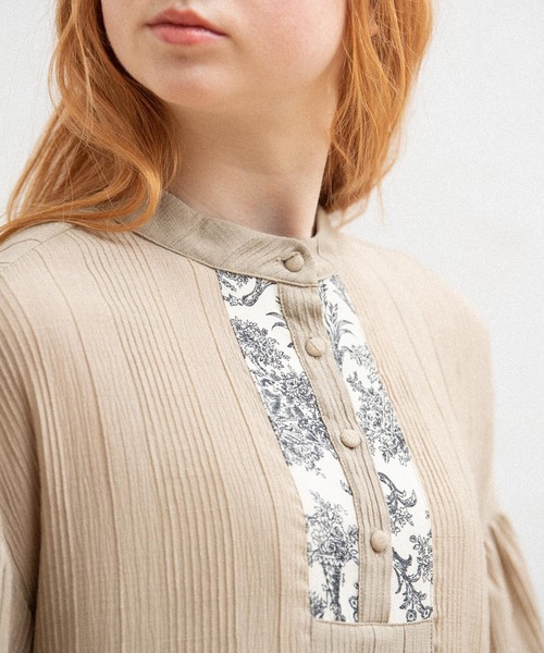 idem（イデム）の「country  waffle onepiece/カントリーワッフルワンピース（ワンピース・レディース・ブラック/ベージュ・FREE）」の14枚目の写真