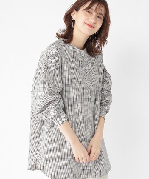 studio CLIP(スタディオクリップ)の「ダブルフロント切り替えシャツプルオーバー(シャツ/ブラウス・レディース・オフホワイト/その他1/その他2/その他3・FREE)」の3枚目の写真