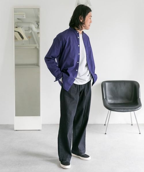 URBAN RESEARCH DOORS(アーバンリサーチドアーズ)の「ライトオックスバンドカラーシャツ(シャツ/ブラウス・メンズ・ホワイト系その他/ブルー系その他/パープル系その他/ロイヤルブルー・40/38)」の11枚目の写真