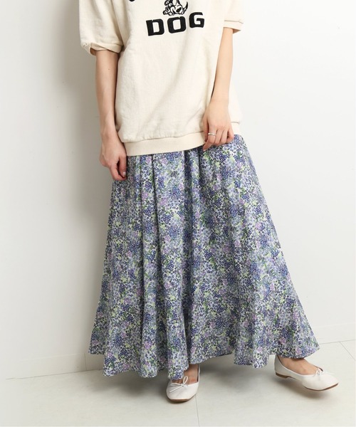 SLOBE IENA（スローブイエナ）の「LISA garden プリントフレアスカート◆（スカート・レディース・イエロー/ブルー系その他・38/36）」の2枚目の写真