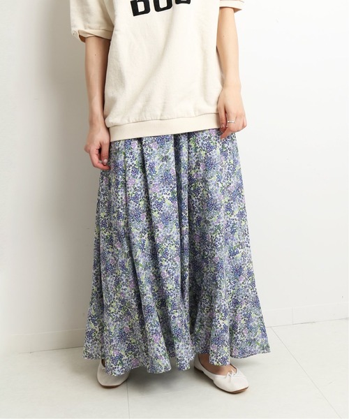 SLOBE IENA（スローブイエナ）の「LISA garden プリントフレアスカート◆（スカート・レディース・イエロー/ブルー系その他・38/36）」の5枚目の写真