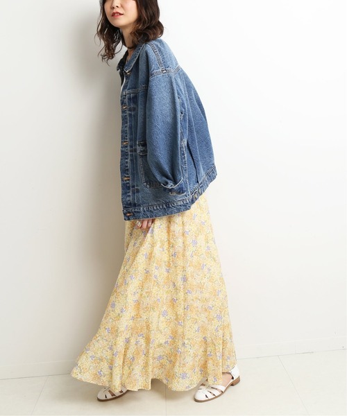 SLOBE IENA（スローブイエナ）の「LISA garden プリントフレアスカート◆（スカート・レディース・イエロー/ブルー系その他・38/36）」の16枚目の写真