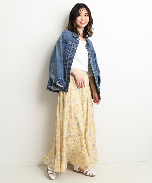 SLOBE IENA（スローブイエナ）の「LISA garden プリントフレアスカート◆（スカート・レディース・イエロー/ブルー系その他・38/36）」の13枚目の写真