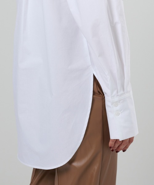 M nort（エムノート）の「【わたなべ麻衣プロデュース】コットン100/レイヤードフラップシャツブラウス（シャツ/ブラウス・レディース・ホワイト/カーキ・FREE）」の20枚目の写真