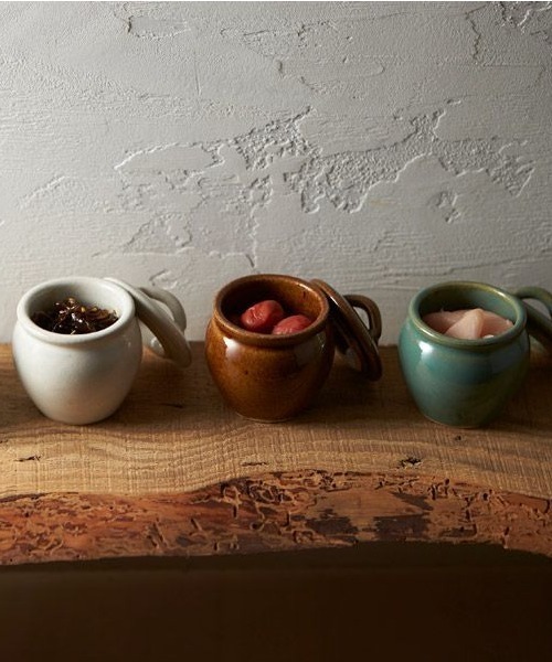 GEORGE'S（ジョージズ）の「益子焼の丸壷 小（キッチンツール・レディース・ホワイト/ブラウン/ブルー・FREE）」の4枚目の写真