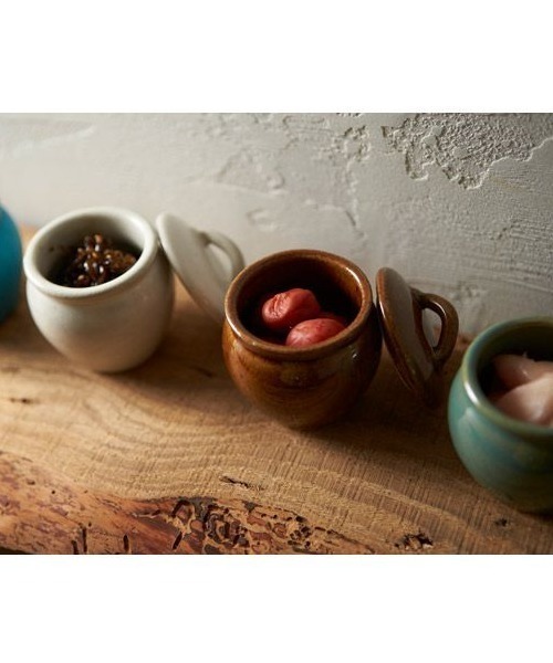 GEORGE'S（ジョージズ）の「益子焼の丸壷 小（キッチンツール・レディース・ホワイト/ブラウン/ブルー・FREE）」の5枚目の写真