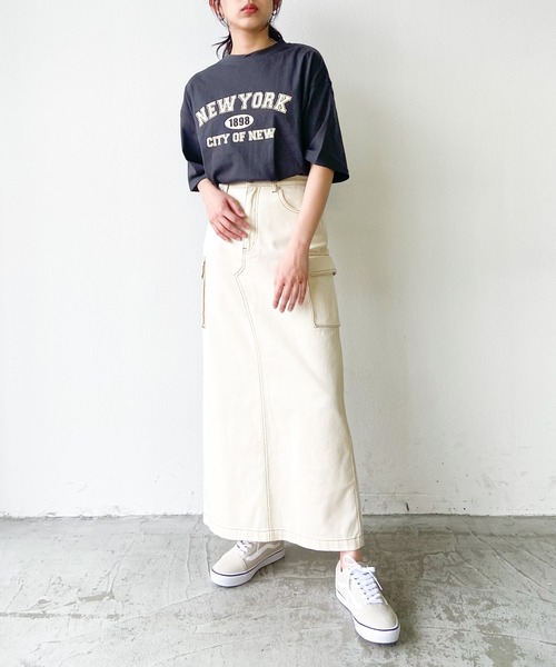 Auntie Rosa Holiday（アンティローザホリデー）の「ロゴプリントTシャツ（Tシャツ/カットソー・レディース・ネイビー/ナチュラル/チャコールグレー・FREE）」の9枚目の写真