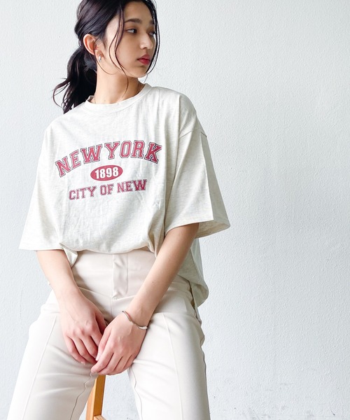 Auntie Rosa Holiday（アンティローザホリデー）の「ロゴプリントTシャツ（Tシャツ/カットソー・レディース・ネイビー/ナチュラル/チャコールグレー・FREE）」の17枚目の写真