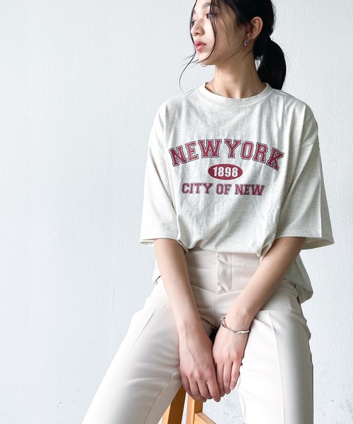 Auntie Rosa Holiday（アンティローザホリデー）の「ロゴプリントTシャツ（Tシャツ/カットソー・レディース・ネイビー/ナチュラル/チャコールグレー・FREE）」の20枚目の写真