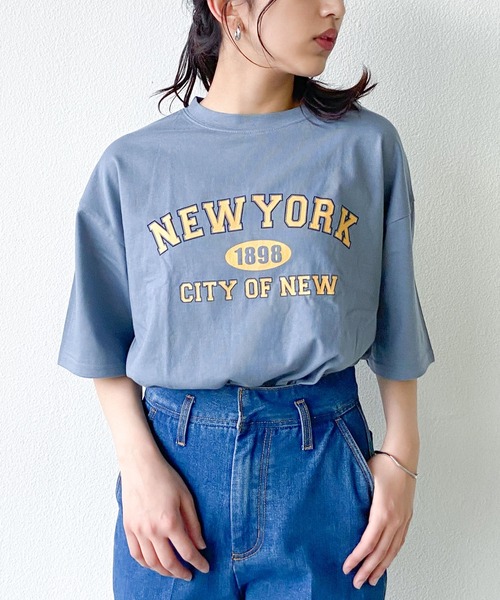 Auntie Rosa Holiday（アンティローザホリデー）の「ロゴプリントTシャツ（Tシャツ/カットソー・レディース・ネイビー/ナチュラル/チャコールグレー・FREE）」の22枚目の写真