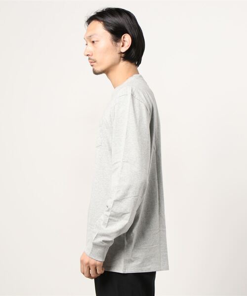 Guess（ゲス）の「GUESS Originals Grey L/S Pocket Tee（Tシャツ/カットソー・メンズ・ヘザーグレー・MEDIUM/X-LARGE/SMALL/LARGE）」の5枚目の写真