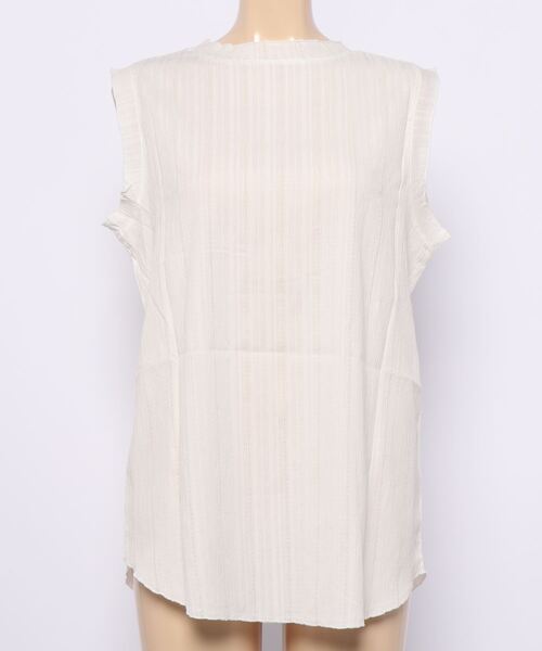 flower（フラワー）の「ミドルタンクトップ（タンクトップ・レディース・ベージュ/ホワイト・FREE）」の3枚目の写真