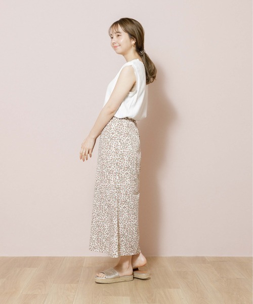 flower（フラワー）の「ミドルタンクトップ（タンクトップ・レディース・ベージュ/ホワイト・FREE）」の10枚目の写真