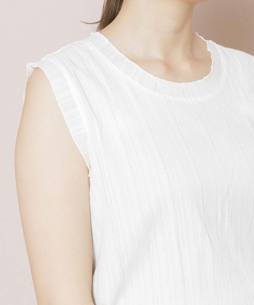 flower（フラワー）の「ミドルタンクトップ（タンクトップ・レディース・ベージュ/ホワイト・FREE）」の11枚目の写真