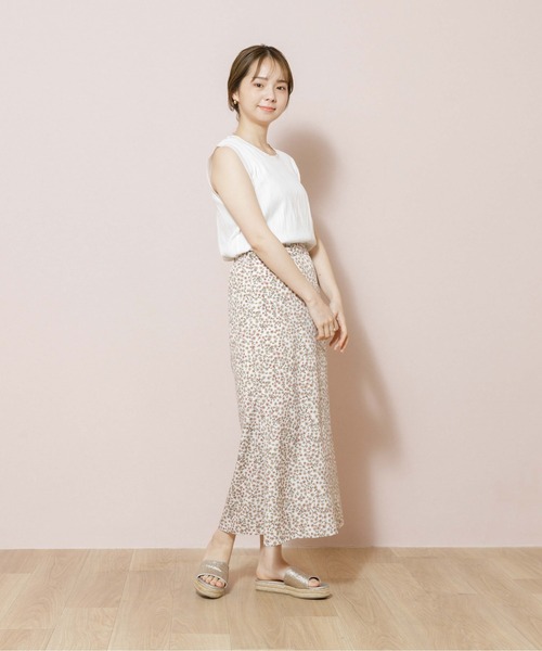 flower（フラワー）の「ミドルタンクトップ（タンクトップ・レディース・ベージュ/ホワイト・FREE）」の7枚目の写真