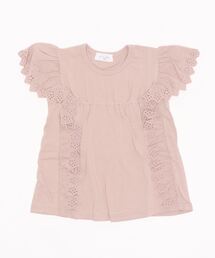 Will Mery（ウイルメリィ）の「レースフリル無地Ｔシャツ（Tシャツ/カットソー・キッズ）」
