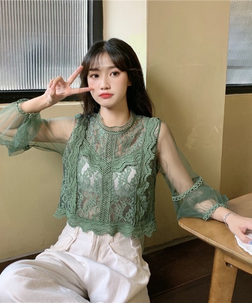 yuue' ( wear )（ユーイ）の「シースルーロングスリーブレース