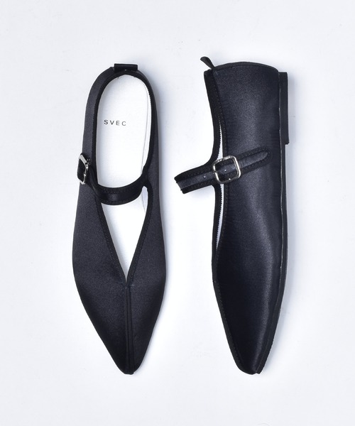 SVEC（シュベック）の「ポインテッドトゥ カンフーシューズ /（バレエシューズ・レディース・ホワイト/ブラック/ブラック系その他/ブラック系その他2・38/39/35/36/37）」の13枚目の写真