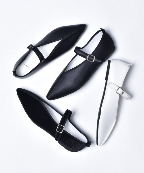 SVEC（シュベック）の「ポインテッドトゥ カンフーシューズ /（バレエシューズ・レディース・ホワイト/ブラック/ブラック系その他/ブラック系その他2・38/39/35/36/37）」の9枚目の写真