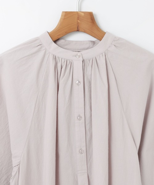 andme（アンドミー）の「コットンボリューム長袖シャツワンピース（ワンピース・レディース・オフホワイト/チャコールグレー/グレー系その他・M）」の22枚目の写真