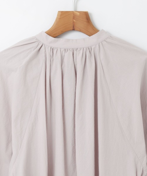 andme（アンドミー）の「コットンボリューム長袖シャツワンピース（ワンピース・レディース・オフホワイト/チャコールグレー/グレー系その他・M）」の19枚目の写真