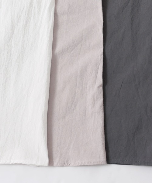 andme（アンドミー）の「コットンボリューム長袖シャツワンピース（ワンピース・レディース・オフホワイト/チャコールグレー/グレー系その他・M）」の20枚目の写真