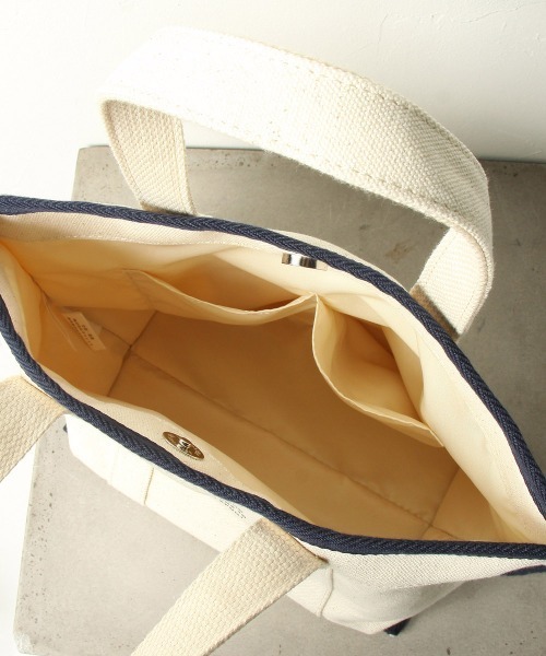 LIPSTAR（リップスター）の「≪CONVERSE／コンバース≫キャンバスパイピングトートバッグ（ハンドバッグ・レディース・カーキ/オフホワイト/ブラック・FREE）」の10枚目の写真