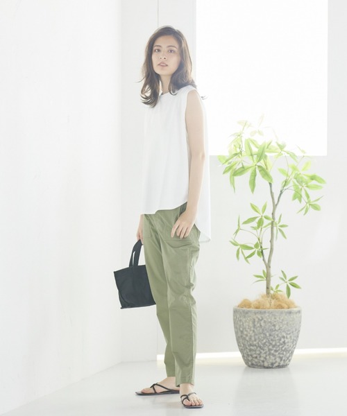 LIPSTAR（リップスター）の「≪CONVERSE／コンバース≫キャンバスパイピングトートバッグ（ハンドバッグ・レディース・カーキ/オフホワイト/ブラック・FREE）」の18枚目の写真