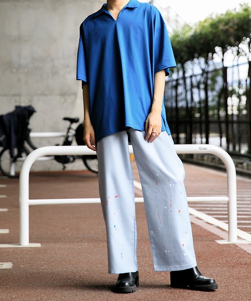 Adoon plain（アドーンプレーン）の「【Adoon plain】襟付きTシャツ（シャツ/ブラウス・メンズ・ブラック/サックスブルー/マスタード・MEDIUM/LARGE）」の11枚目の写真