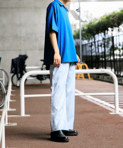 Adoon plain（アドーンプレーン）の「【Adoon plain】襟付きTシャツ（シャツ/ブラウス・メンズ・ブラック/サックスブルー/マスタード・MEDIUM/LARGE）」の15枚目の写真