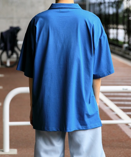 Adoon plain（アドーンプレーン）の「【Adoon plain】襟付きTシャツ（シャツ/ブラウス・メンズ・ブラック/サックスブルー/マスタード・MEDIUM/LARGE）」の17枚目の写真