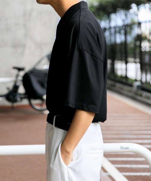 Adoon plain（アドーンプレーン）の「【Adoon plain】襟付きTシャツ（シャツ/ブラウス・メンズ・ブラック/サックスブルー/マスタード・MEDIUM/LARGE）」の9枚目の写真