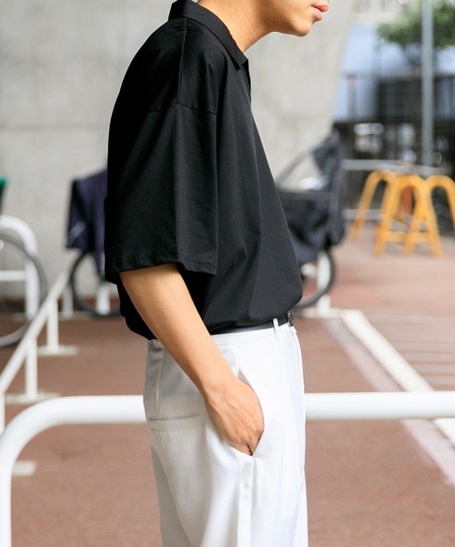 Adoon plain（アドーンプレーン）の「【Adoon plain】襟付きTシャツ（シャツ/ブラウス・メンズ・ブラック/サックスブルー/マスタード・MEDIUM/LARGE）」の10枚目の写真