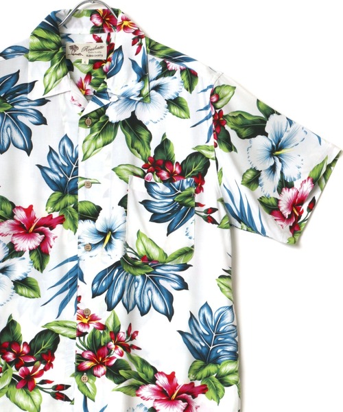 Lazar（ラザル）の「レーヨン 総柄 オープンカラーシャツ/アロハシャツ（シャツ/ブラウス・メンズ・ブラック系その他/グリーン系その他/イエロー系その他/オレンジ系その他/ホワイト系その他3/ブラック系その他3/ブラック系その他5/ベージュ系その他3/グリーン系その他3/ブルー系その他3/ブルー系その他5/ホワイト系その他/グレー系その他/ブルー系その他/ピンク系その他/ホワイト系その他2/ブラック系その他2/ブラック系その他4/ベージュ系その他2/グリーン系その他2/ブルー系その他2/ブルー系その他4/ブルー系その他6・L/M/S/LL）」の2枚目の写真