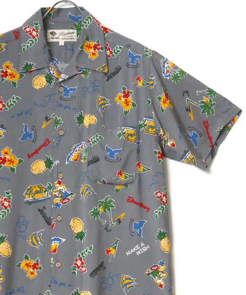 Lazar（ラザル）の「レーヨン 総柄 オープンカラーシャツ/アロハシャツ（シャツ/ブラウス・メンズ・ブラック系その他/グリーン系その他/イエロー系その他/オレンジ系その他/ホワイト系その他3/ブラック系その他3/ブラック系その他5/ベージュ系その他3/グリーン系その他3/ブルー系その他3/ブルー系その他5/ホワイト系その他/グレー系その他/ブルー系その他/ピンク系その他/ホワイト系その他2/ブラック系その他2/ブラック系その他4/ベージュ系その他2/グリーン系その他2/ブルー系その他2/ブルー系その他4/ブルー系その他6・L/M/S/LL）」の9枚目の写真