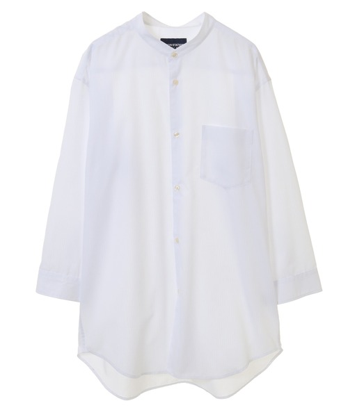 UNION STATION（ユニオンステーション）の「七分袖ストライプバンドカラーシャツ（シャツ/ブラウス・メンズ・サックスブルー/ホワイト系その他/レッド系その他/ブルー系その他・LL/M/L）」の21枚目の写真