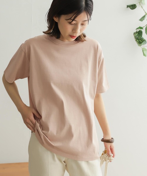 URBAN RESEARCH DOORS（アーバンリサーチドアーズ）の「オーガニックコットン半袖Tシャツ（Tシャツ/カットソー・レディース・ピンク/オフホワイト/カーキ/チャコールグレー・ONE）」の4枚目の写真