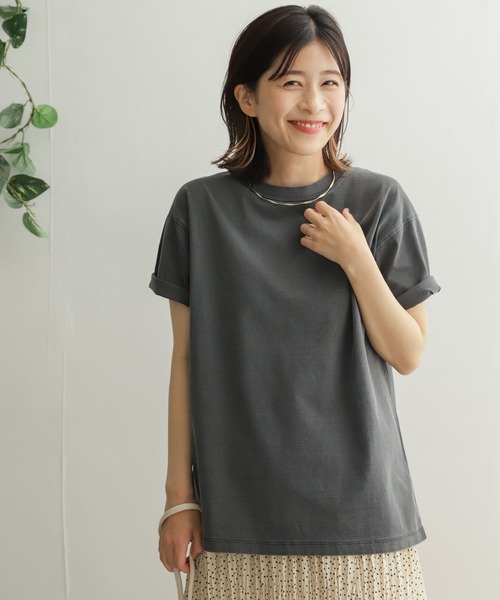 URBAN RESEARCH DOORS（アーバンリサーチドアーズ）の「オーガニックコットン半袖Tシャツ（Tシャツ/カットソー・レディース・ピンク/オフホワイト/カーキ/チャコールグレー・ONE）」の3枚目の写真