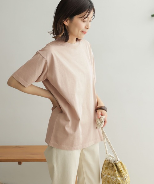 URBAN RESEARCH DOORS（アーバンリサーチドアーズ）の「オーガニックコットン半袖Tシャツ（Tシャツ/カットソー・レディース・ピンク/オフホワイト/カーキ/チャコールグレー・ONE）」の12枚目の写真