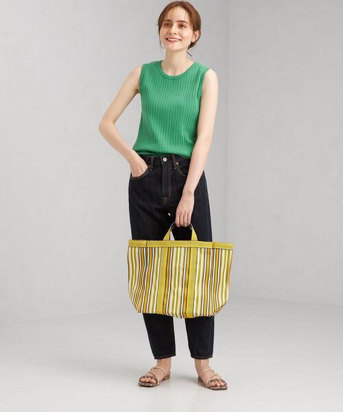 green label relaxing（グリーンレーベルリラクシング）の「CFC ワイド リブ ノースリーブ プルオーバー カットソー（Tシャツ/カットソー・レディース・ダークグレー/ナチュラル/ケリー・FREE）」の8枚目の写真