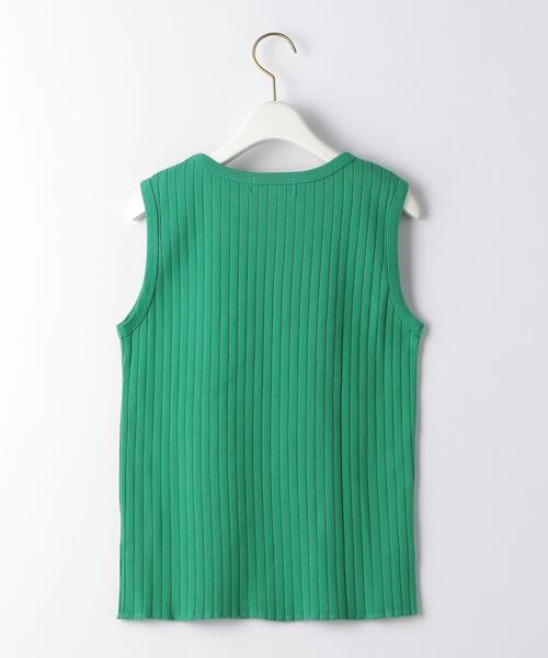 green label relaxing（グリーンレーベルリラクシング）の「CFC ワイド リブ ノースリーブ プルオーバー カットソー（Tシャツ/カットソー・レディース・ダークグレー/ナチュラル/ケリー・FREE）」の9枚目の写真