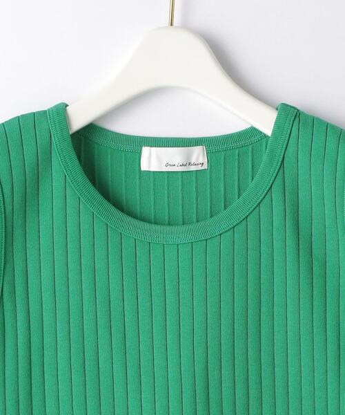 green label relaxing（グリーンレーベルリラクシング）の「CFC ワイド リブ ノースリーブ プルオーバー カットソー（Tシャツ/カットソー・レディース・ダークグレー/ナチュラル/ケリー・FREE）」の12枚目の写真