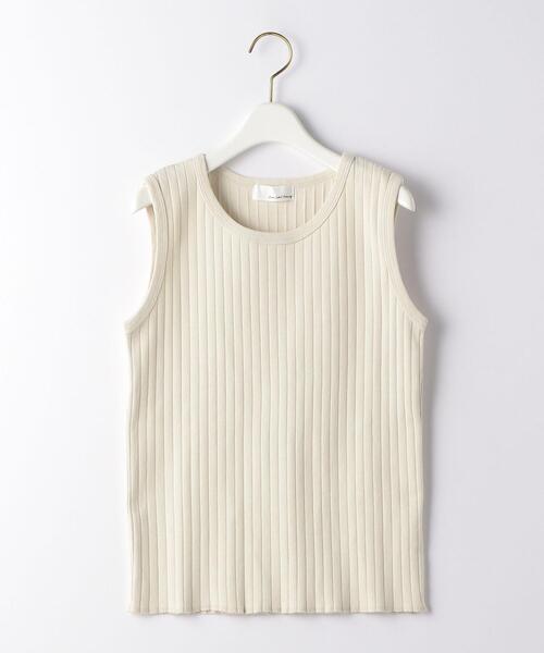 green label relaxing（グリーンレーベルリラクシング）の「CFC ワイド リブ ノースリーブ プルオーバー カットソー（Tシャツ/カットソー・レディース・ダークグレー/ナチュラル/ケリー・FREE）」の16枚目の写真