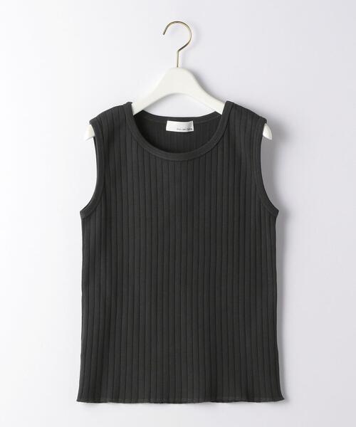 green label relaxing（グリーンレーベルリラクシング）の「CFC ワイド リブ ノースリーブ プルオーバー カットソー（Tシャツ/カットソー・レディース・ダークグレー/ナチュラル/ケリー・FREE）」の18枚目の写真